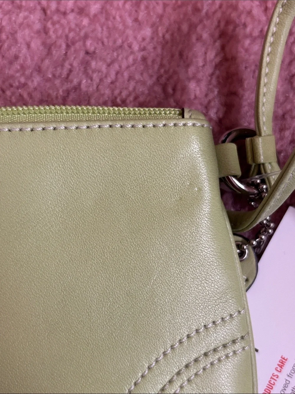 Coach Soho Butter Soft Leather Wristlet, Pear, Style 40077